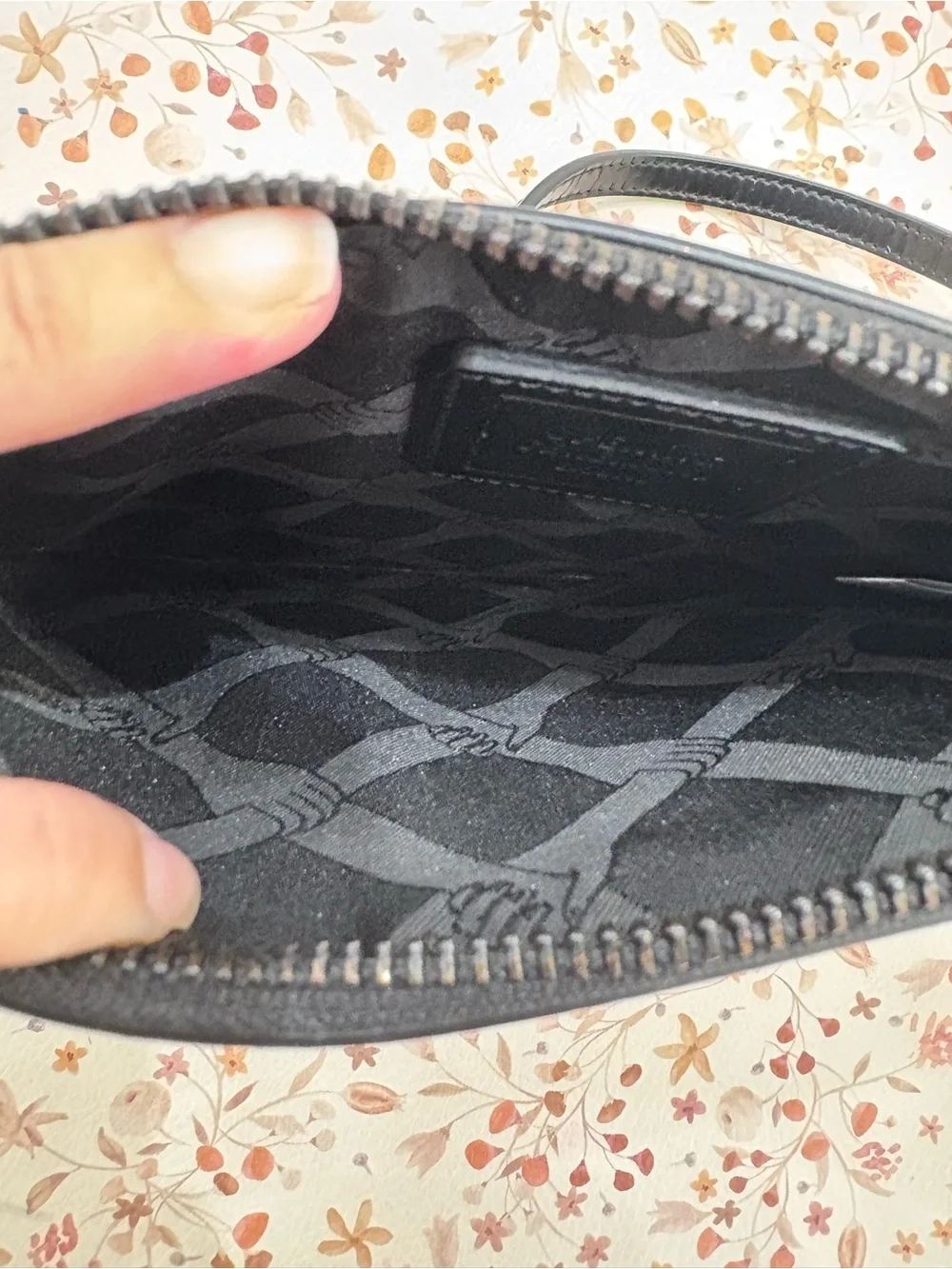 Opening Ceremony Chic Black Leather Zipper Pouch - Picture 4 of 7